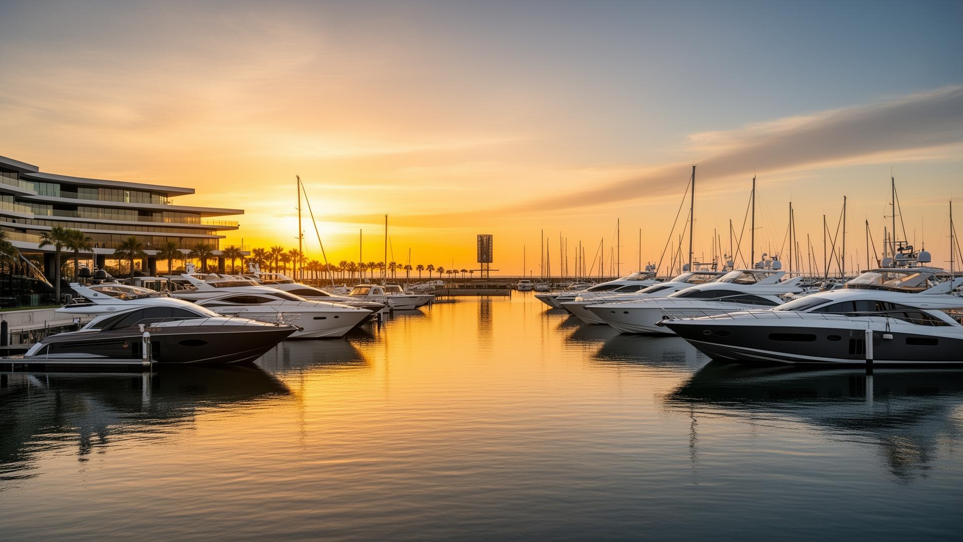 Marina at sunset
